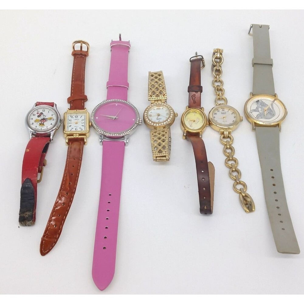 Lot of 19 Women’s Vintage Watches Parts or Repair Untested Mixed Quartz Styles